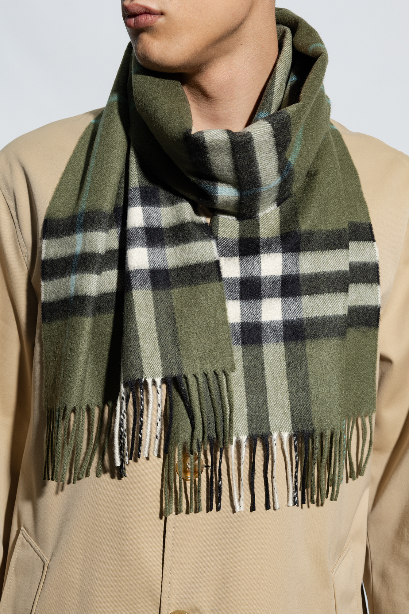 Burberry scarf hot sale green